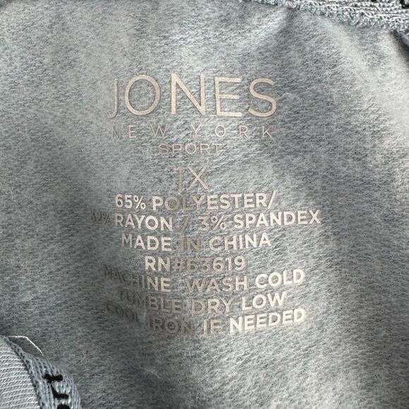 Jones New York Soft Blue zip up neck sweatshirt women’s 1x - Picture 11 of 12